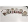 Image 2 : Set of Assorted Coffee Mugs and Coat of arms glass cup, 6 pcs