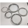 Image 2 : Set of 5, 4 pc black & White, Regal Renaissance Fine China and 1 Tientsin Porcelain plate
