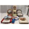 Image 1 : Assorted Decorative cookie tins, Dolls and Limited Train Porcelain Plates