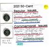 Image 1 : 2021 50¢ (2) - Current Coat of Arms & Commemorative First Coat of Arms