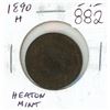 Image 1 : 1890H Canadian Victorian Large Cent. Heaton Mint. F-15. Nice for the grade.