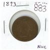 Image 1 : 1893 Canadian Victorian Large Cent. EF-40. Nice.