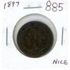 Image 1 : 1897 Canadian Victorian Large Cent. VF-30. Nice.