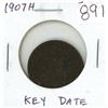 Image 1 : 1907H Canadian Edward VII Large Cent. Heaton Mint. Key Date. F-12.