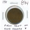 Image 1 : 1911 Canadian George V Large Cent. The first Large Cent minted for King George V. EF-40. Nice.