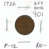 Image 1 : 1926 Canadian George V Small Cent. Key Date. F-12.