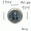 Image 1 : 1944 Canadian 5 Cents. V For Victory. MS-64. Lustrous. Nice.