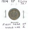 Image 1 : 1914 Canadian Silver 10 Cents. First year of World War I. VF-20. Nice.