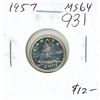 Image 1 : 1957 Canadian Silver 10 Cents. MS-64. Bright White. Nice.
