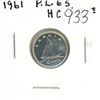 Image 1 : 1961 Canadian Silver 10 Cents. Proof Like-65 with Heavy Cameo contrast. Bright White. Nice.
