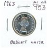 Image 1 : 1963 Canadian Silver 25 Cents. MS-63 with Cameo contrast. Bright White. Nice.