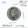 Image 1 : 1966 Canadian Silver 25 Cents. MS-63 with Cameo contrast. Bright White. Nice.