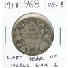 Image 1 : 1918 Silver 50 Cents. Last year of World War I. VG-8.