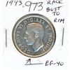 Image 1 : 1943 Silver 50 Cents. Die Crack from Bust to Rim on Obverse. Scarce variety. EF-40. Nice.