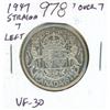 Image 1 : 1947 Silver 50 Cents. Straight 7 Left. VF-30.