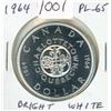 Image 1 : 1964 Canadian Silver Dollar. Commemorates the pre-Confederation meetings in Charlottetown and Quebec