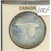 Image 1 : 1967 Canadian Silver Dollar. Commemorates the Centennial of Canada. MS-63. Nicely Toned.