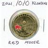 Image 1 : 1896 – 2021 Klondike Colourized Looonie. From an original Mint roll. BU.