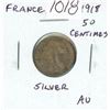 Image 1 : France. 1918 Silver 50 Centimes. Last year of World War I. AU. Nice.