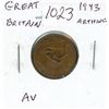 Image 1 : Great Britain. 1943 Farthing. Issued during World War II. AU-50 with Lustre. Nice.