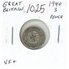 Image 1 : Great Britain. 1940 Silver 3 Pence. Issued during World War II. VF+.