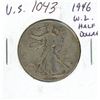 Image 1 : U.S. 1946 Walking Liberty Silver Half Dollar. F-12.