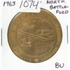 Image 1 : 1963 North Battleford Trade Dollar. Celebrates the 50th Anniversary of North Battleford. BU.