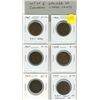 Image 1 : Lot of 6 Canadian Edward VII Large Cents 1905 - 1910. Includes Key Date 1905, 1906, 1907, 1908, 1909