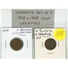 Image 1 : Complete set of 4 1948 & 1949 Small Cents. Includes both A Between Denticles and both Scarce A To De