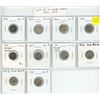 Image 1 : Lot of 10 Silver 5 Cents. Includes 1891, 1899, 1902, 1904, 1905 Narrow Date, 1907, 1910 Pointed Holl