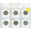 Image 1 : Lot of 6 Canadian George V Silver 25 Cents. Includes 1913, 1919, 1920, 1933, 1934 & 1936. Coins grad