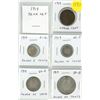 Image 1 : 1919 Year Set. Complete set includes large cent, silver 5 cents, silver 10 cents, silver 25 cents & 