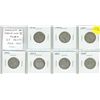Image 1 : Complete set of World War II Silver 25 Cents 1939 – 1945. Coins grade Fine or better.