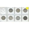 Image 1 : Complete set of World War II Silver 50 Cents 1939 – 1945. Coins grade F-12 to VF-30.