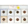 Image 1 : Lot of 8 Canadian Error & Variety Cents. Includes several Hanging Numbers from Die Clashes, Harp, Do