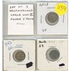 Image 1 : Lot of 3 Colony of Newfoundland World War II Silver 5 Cents. 1941c, 1942 & 1945c. Coins grade VF or 