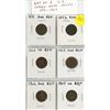 Image 1 : Lot of 6 U.S. Indian Head Cents. 1891, 1892, 1902, 1903, 1906 & 1907. Coins grade Good to VG.