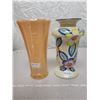 Image 1 : Peach lustre and Trico China (Japan) vases
