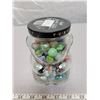 Image 1 : Kraft jam jar of marbles