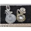 Image 3 : Pressed glass vinegar cruets (2)