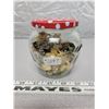 Image 1 : Jar of assorted lapel pins
