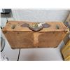 Image 1 : Vintage leather suitcase with petit point and doilies