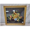 Image 1 : Framed floral cross stitch picture from the T Eaton’s picture department