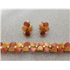 Image 2 : Autumn coloured thermoset bracelet and clip earrings marked “Coro”