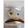 Image 2 : RCAF sweetheart broach and two lucite and silver RCAF sweetheart pendants