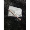 Image 1 : Sterling bar pin with rhinestones, c clasp