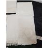 Image 2 : Lot of monogrammed and hand trimmed washstand towels (6)