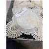 Image 5 : Lot of vintage doilies with cloth centres (11)