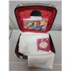 Image 1 : Small suitcase of handwork projects, embroidery book and cotton