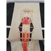 Image 1 : Needlework on linen Egyptian style wall hanging, unfinished
